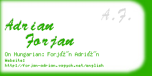 adrian forjan business card